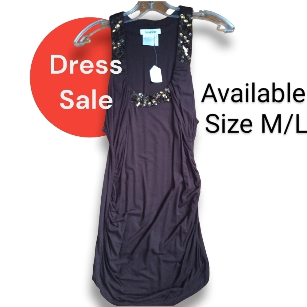 Beaded Ruched Tunic or dress by AVAILABLE